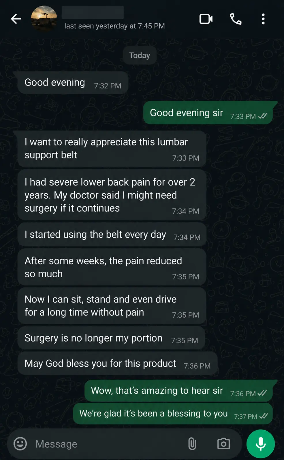 Customer review